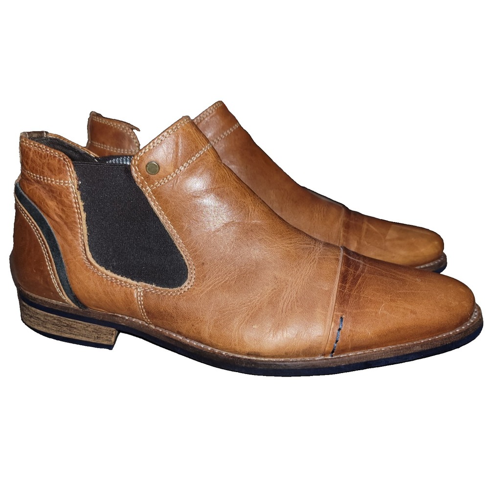 Bullboxer Navos Mens Chelsea Brown Leather Ankle Casual Boot Shoes Size 8 Casual